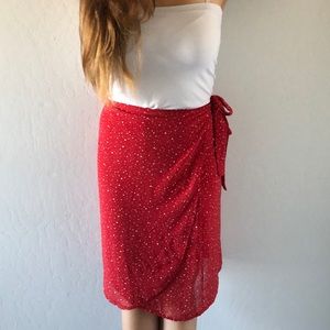 Polka Wrap Skirt